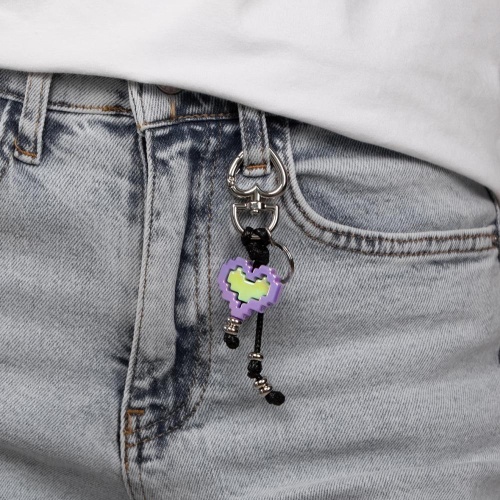 Брелок Moon Paris, Ringo, с перламутровым сердцем, MR-24.06-052 сиреневый фото 3