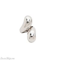 Кольцо Tucco, Grecia, незамкнутое, из двух скрещенных капель, TC26.1-TMA05 серебристый