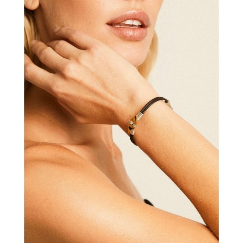 Браслет VIDDA, Dune, кожаный, двухцветный металл, VD24.1-0191492 серебристый фото 8