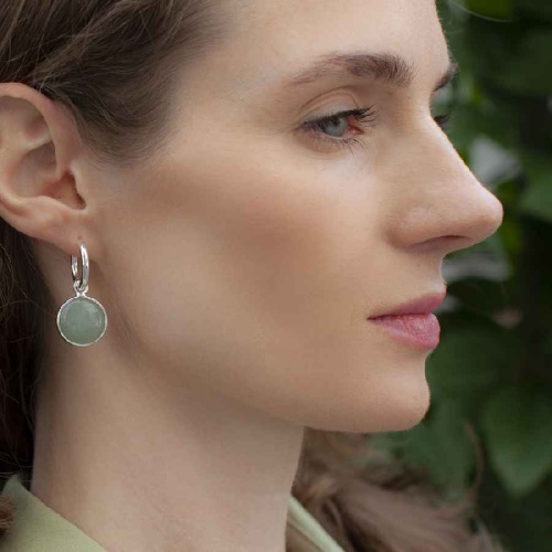 Серьги Fiore Luna GREEN AVENTURINE, LE1119 G/S фото 2