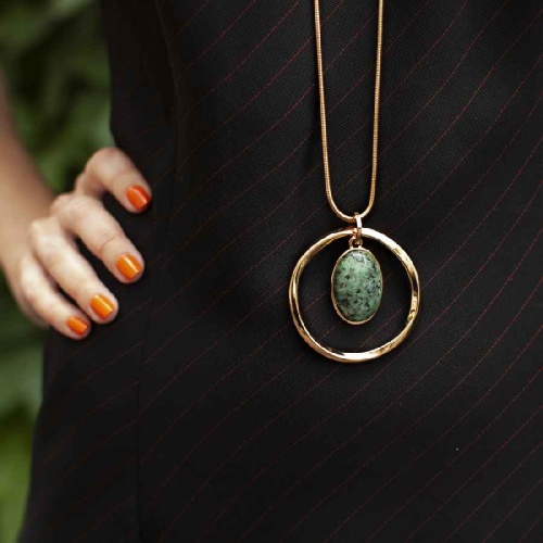 Колье Fiore Luna SERPENTINE STONE, LN5134 G/G фото 2