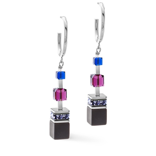 Серьги Coeur de Lion Blue-Purple, 3039/21-0708