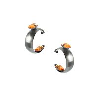 Серьги Katerina Vassou, Solo, полукольца с кристаллами, KV26.1-406208B оранжевый