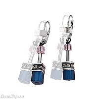 Серьги Coeur de Lion Blue-Rose-pastel 2838/20-0733