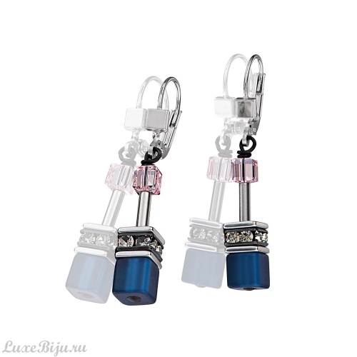 Серьги Coeur de Lion Blue-Rose-pastel 2838/20-0733