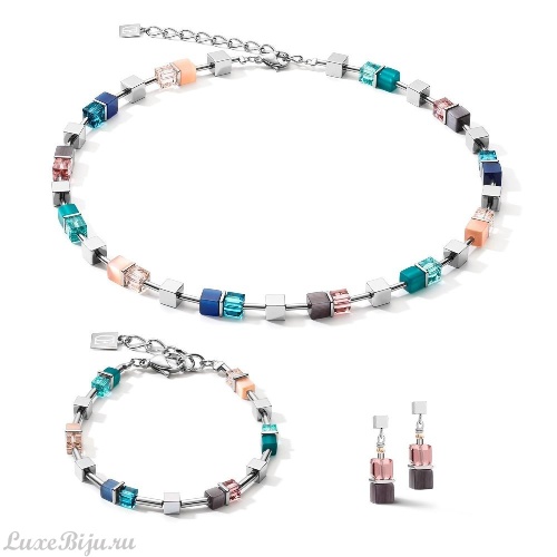 Браслет Coeur de Lion Blue-Turquoise-Peach 5022/30-0751 фото 2