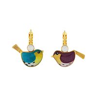 Серьги TARATATA, Pia-pia, асимметричные,c цветной смолой, стразами, TT-T24-05727-20M золотистый