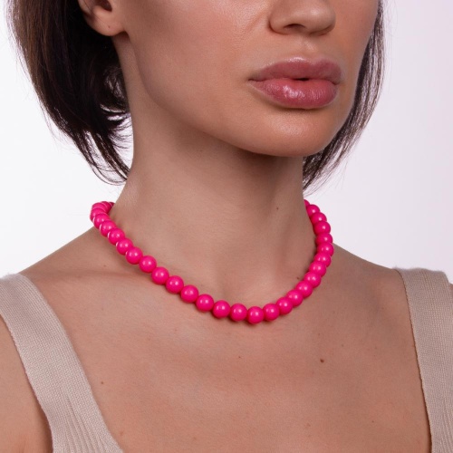 Колье Moon Paris, Valentine, с акриловыми бусинами, MVL-22.12-002 розовый фото 4