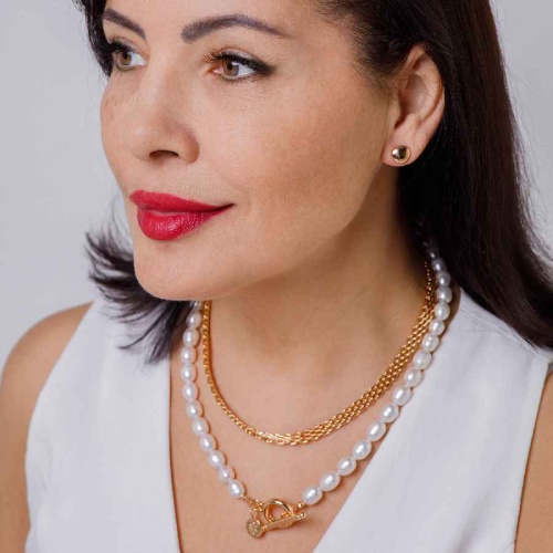 Пусеты Fiore Luna, AL4507 G фото 2