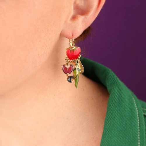 Серьги TARATATA, Paprika, смола, микрошарики, керамическая бусина, TT-H25-12701-20M золотистый фото 2