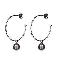 Серьги Possebon Graphite Pearl, A0063.3 BW