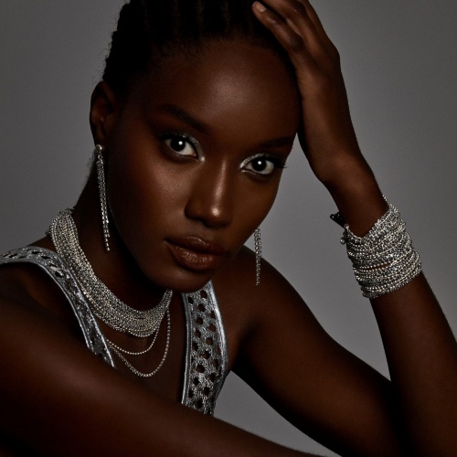 Колье VIDDA, Eternity, тройное, с кристаллами Swarovski, VD23.2-01777 серый фото 4