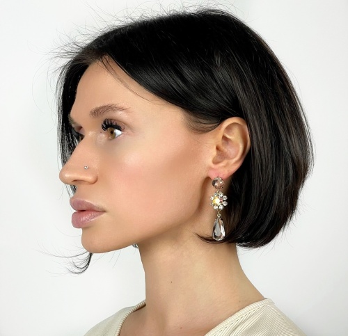Серьги Moon Paris, Ringo Queen, с кристаллами, MRQ-23.12-095 хрустальный фото 2