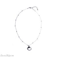 Колье Ciclon, Lucero, со звездой, с муранским стеклом, CN-222806 черный