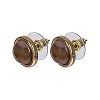 Пусеты Fiore Luna COFFE AGATE, LE1107 BR/G