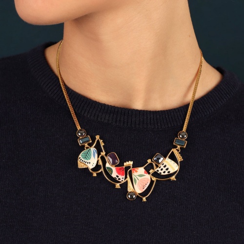 Колье TARATATA, Paulette, с цветной смолой и стеклянными бусинами, TT-H23-11121-20M золотистый фото 7