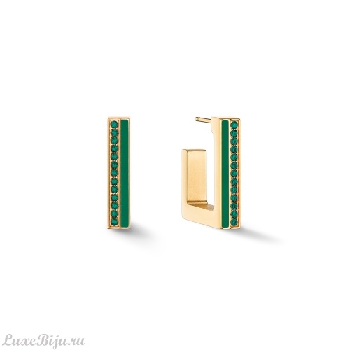 Пусеты Coeur de Lion Dark Green-Gold, 0133/21-0549