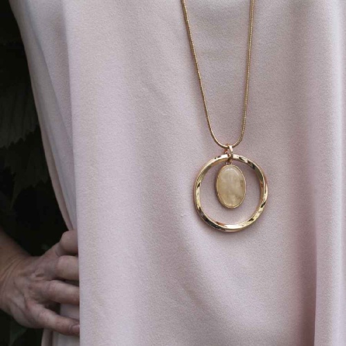 Колье Fiore Luna CRYSTAL-PEACH OPAL, LN5137 BR/G фото 2