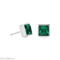 Coeur de Lion Пусеты Coeur de Lion Dark green-silver 0500/21-0548