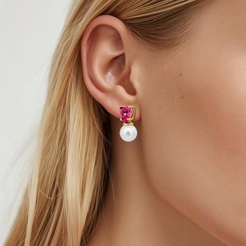 Серьги Dyrberg Kern EMO SG ROSE / WHITE PEARL, 480039 фото 3