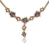 Колье Celeste G, с жемчугом и кристаллами Swarovski, CS24.2-1375mod золотистый