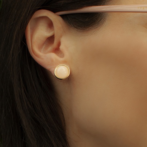 Пусеты Fiore Luna ROSE QUARTZ, LE1108 R/G фото 4