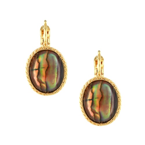 Серьги TARATATA, Zen, прозрачная смола, раковина морского ушка, TT-W25-07764-20M золотистый