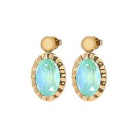 Серьги Qudo TIVOLA UNICA big (G/P) Silky sage delite 2,65cm, 332190