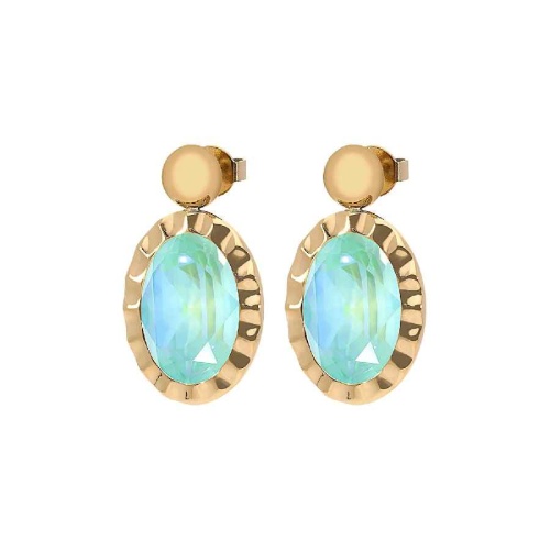 Серьги Qudo TIVOLA UNICA big (G/P) Silky sage delite 2,65cm, 332190