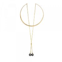 Колье Possebon graphite pearl B0501.3 BW/G