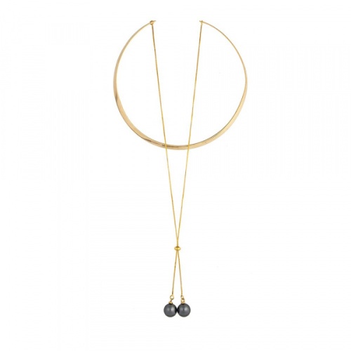 Колье Possebon graphite pearl B0501.3 BW/G