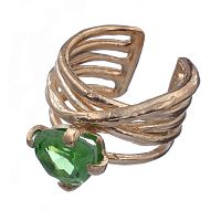 Кольцо Estrosia, разъемное, с кристаллом, ES-ANM14 зеленый