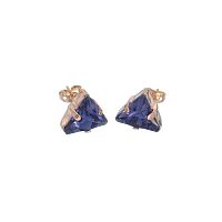 Серьги Catherine Bijoux, The three sides of the triangle, с кристаллом, CB25.1-5308FGP фиолетовый