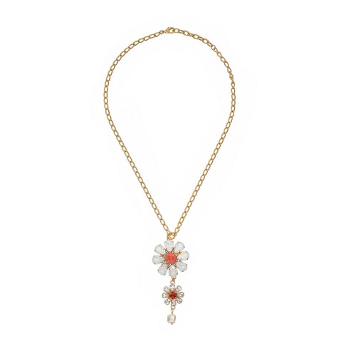 Колье Celeste G, с кристаллами Swarovski и жемчугом, CS26.1-1677 розовый