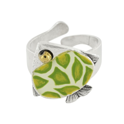 Кольцо TARATATA, Sushi, разъемное, со смолой и бусинами, TT-T25-06410-107 зеленый фото 3