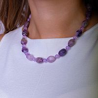 Колье Lanzerotti, Ispirazione, аметист, флюорит, LZ-24.10-385 сиреневый