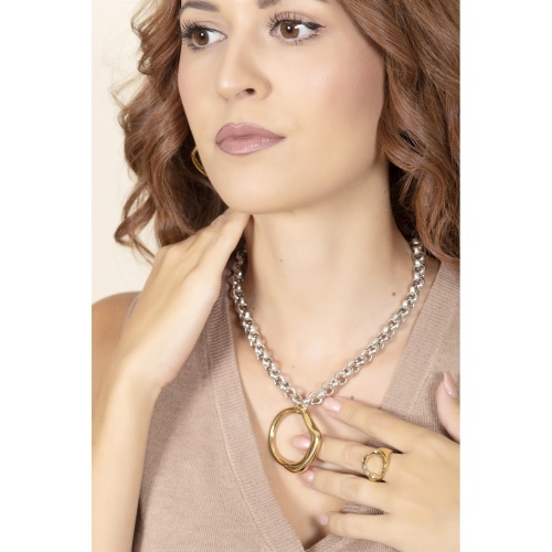 Кольцо Ciclon, Dia y noche, разъемное, металл, CN-230502 золотистый фото 2