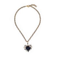 Колье Celeste G, с кристаллом Swarovski и фианитами, CS26.1-1991 черный