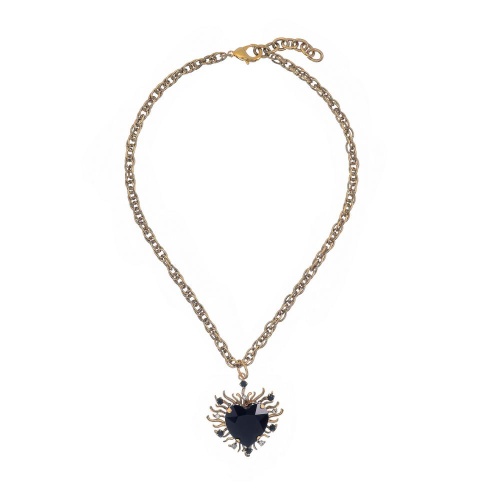 Колье Celeste G, с кристаллом Swarovski и фианитами, CS26.1-1991 черный