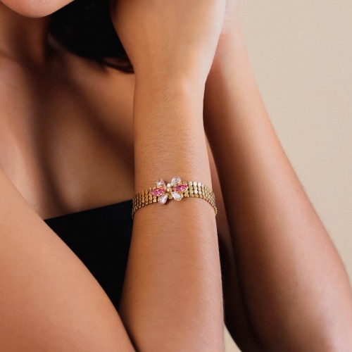 Браслет Franck Herval, Irene, с кристаллами Swarovski, FH24.2-13-72741 золотистый фото 4