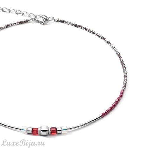 Колье Coeur de Lion Frontline Silver-Red 5042/10-0300 фото 3