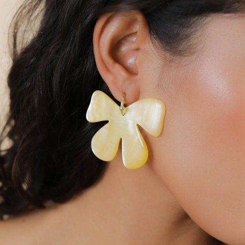 Серьги Nature Bijoux, Fioria, с перламутром, NB26.1-12-90495 золотистый фото 2