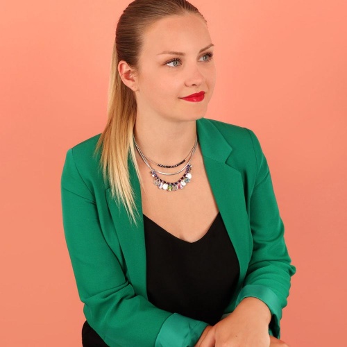 Колье TARATATA, Tootoo, со смолой,бусинами,стразами и блестками, TT-W23-10117-10M серебристый фото 3