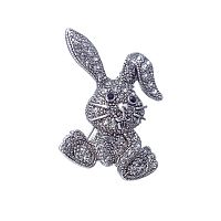 Брошь Moon Paris, Сhristmas, заяц, MCH-22.12-001 серый