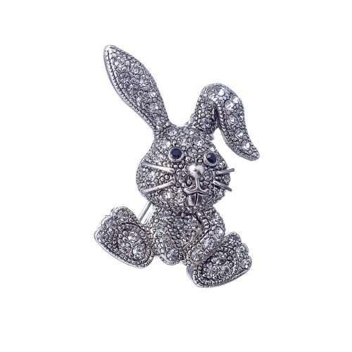 Брошь Moon Paris, Сhristmas, заяц, MCH-22.12-001 серый
