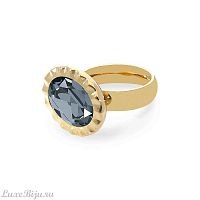 Кольцо Qudo TIVOLA UNICA big (G/P) Crystal silver night 54, 687538