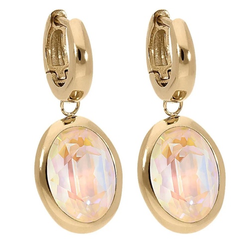 Серьги Qudo Creole TIVOLA small G ivory cream delite, 310699 BW/G фото 8