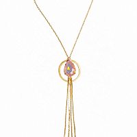 Колье Catherine Bijoux, Aurora crystal, с кристаллом, CB26.1-5682AG розовый