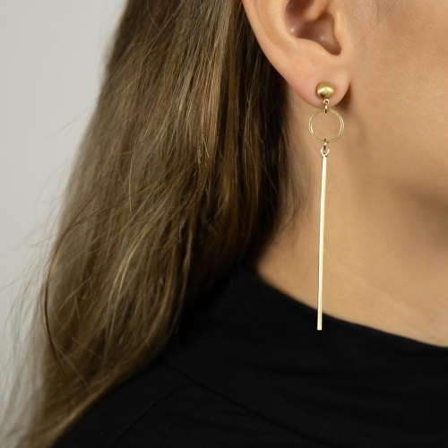 Серьги Dansk Copenhagen, Theia, асимметричные, DNSK25.2-3C2401019 золотистый фото 2