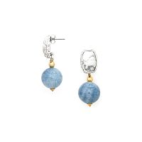 Серьги Nature Bijoux, Arctique, с аквамарином и говлитом, NB25.1-12-90011 голубой